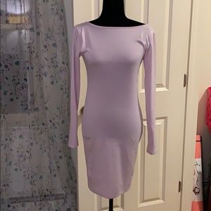 Pink sheath dress knee length
